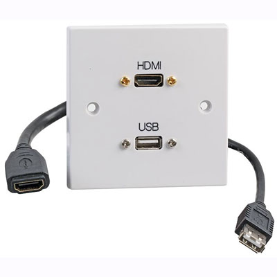 USB(A) & HDMI SG wall plate